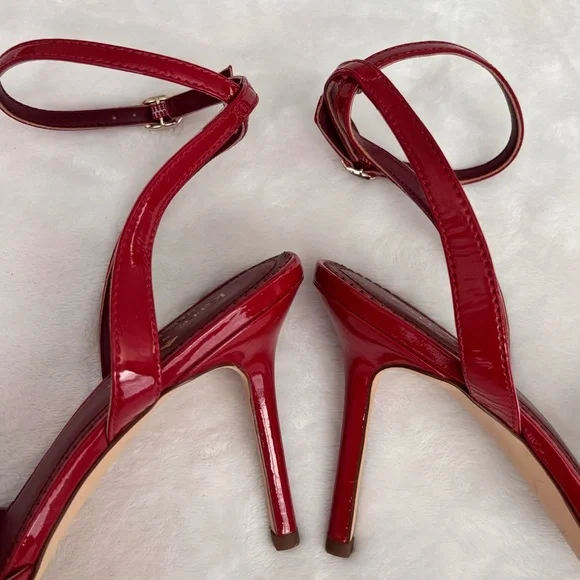 KATE SPADE NY Vivian Red Patent Leather Stiletto Heel Ankle Strap Pump--NEW--8 - Picture 7 of 15